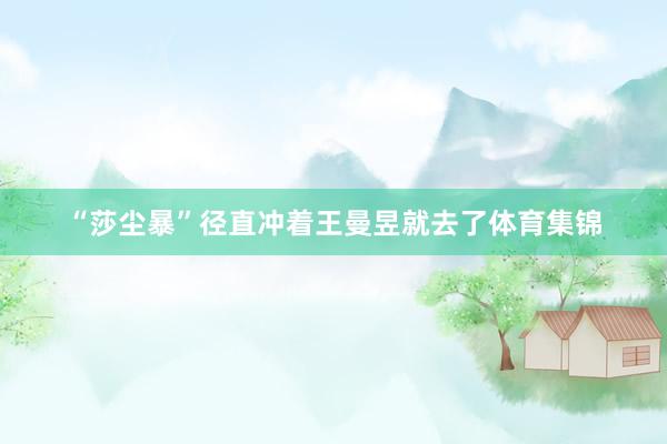 “莎尘暴”径直冲着王曼昱就去了体育集锦
