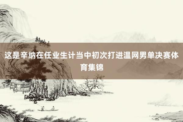 这是辛纳在任业生计当中初次打进温网男单决赛体育集锦
