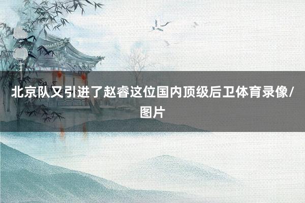 北京队又引进了赵睿这位国内顶级后卫体育录像/图片