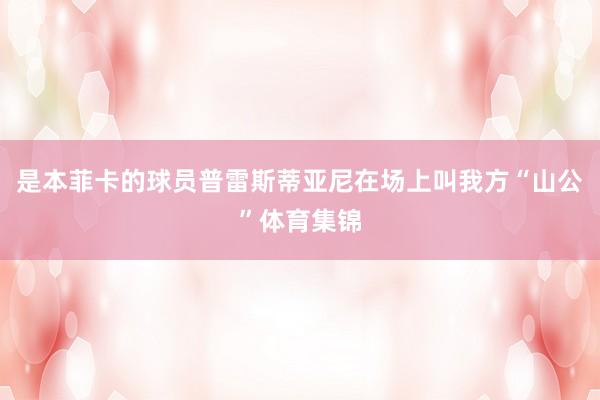 是本菲卡的球员普雷斯蒂亚尼在场上叫我方“山公”体育集锦