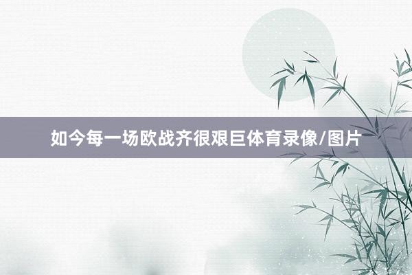 如今每一场欧战齐很艰巨体育录像/图片