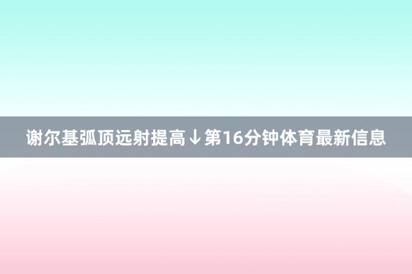谢尔基弧顶远射提高↓第16分钟体育最新信息